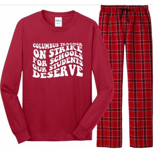 Columbus Ohio School Teachers Strike Long Sleeve Pajama Set