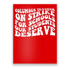 Columbus Ohio School Teachers Strike Poster