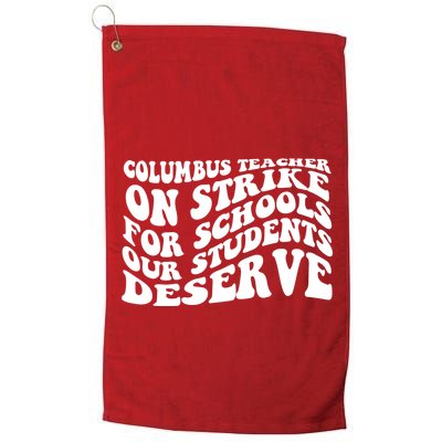 Columbus Ohio School Teachers Strike Golf Towel
