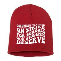 Columbus Ohio School Teachers Strike Short Acrylic Beanie