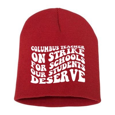 Columbus Ohio School Teachers Strike Short Acrylic Beanie