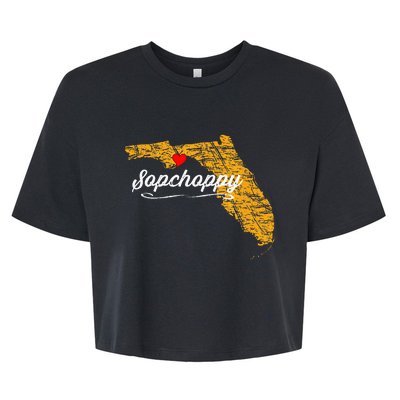 City Of Sopchoppy FLORIDA FL Merch Souvenir Bella+Canvas Jersey Crop Tee