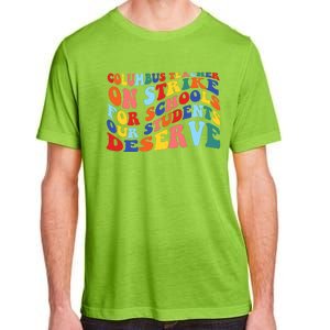 Columbus Ohio School Teachers Strike Retro Style Adult ChromaSoft Performance T-Shirt