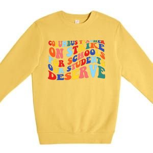 Columbus Ohio School Teachers Strike Retro Style Premium Crewneck Sweatshirt