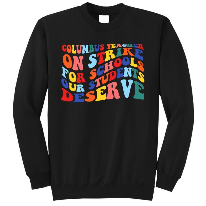 Columbus Ohio School Teachers Strike Retro Style Sweatshirt