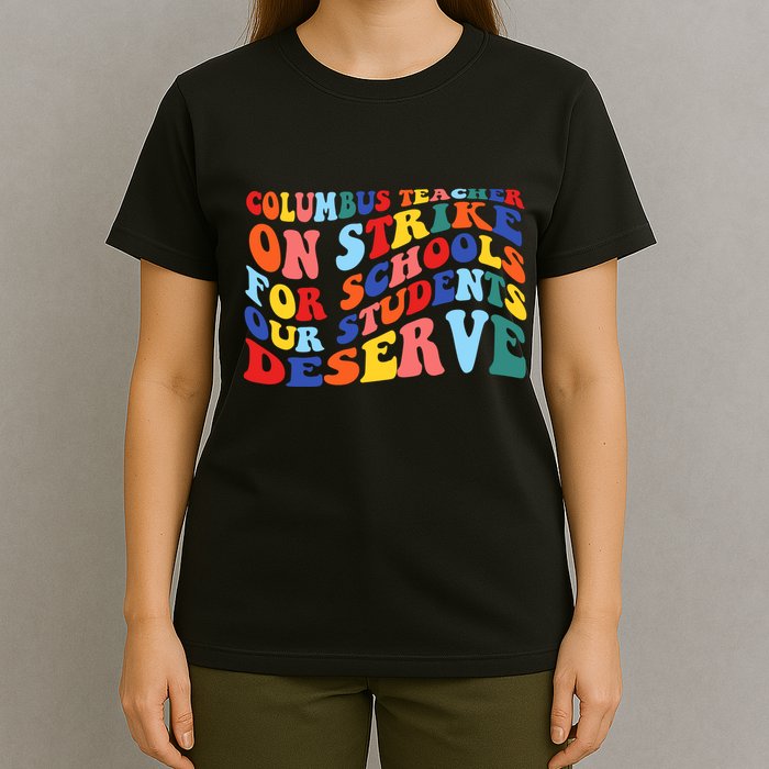 Columbus Ohio School Teachers Strike Retro Style T-Shirt