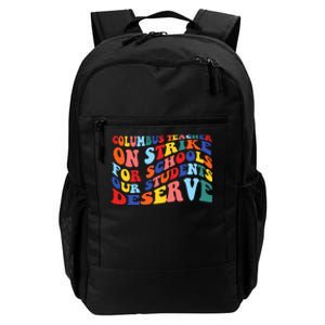 Columbus Ohio School Teachers Strike Retro Style Daily Commute Backpack