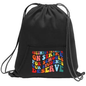 Columbus Ohio School Teachers Strike Retro Style Sweatshirt Cinch Pack Bag