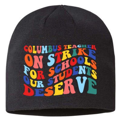 Columbus Ohio School Teachers Strike Retro Style Sustainable Beanie