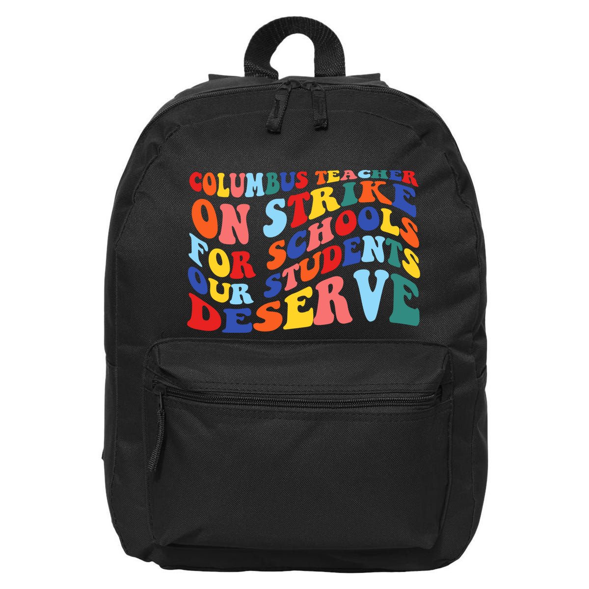 Columbus Ohio School Teachers Strike Retro Style 16 in Basic Backpack