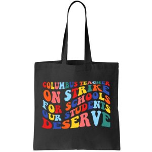 Columbus Ohio School Teachers Strike Retro Style Tote Bag