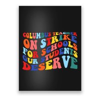 Columbus Ohio School Teachers Strike Retro Style Poster