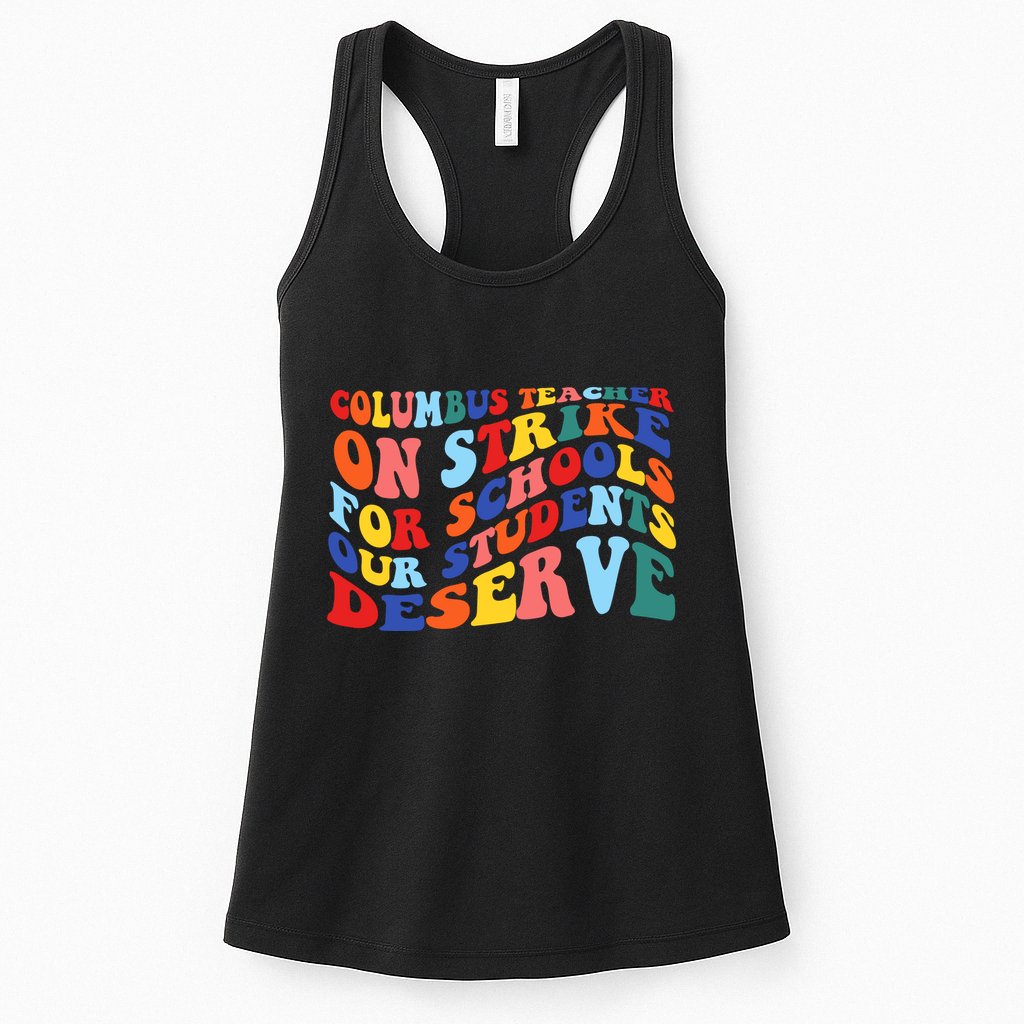 Columbus Ohio School Teachers Strike Retro Style Womens Tank Top
