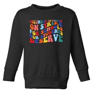 Columbus Ohio School Teachers Strike Retro Style Toddler Sweatshirt