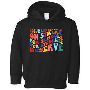 Columbus Ohio School Teachers Strike Retro Style Toddler Hoodie