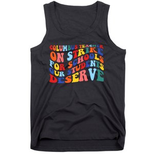 Columbus Ohio School Teachers Strike Retro Style Tank Top