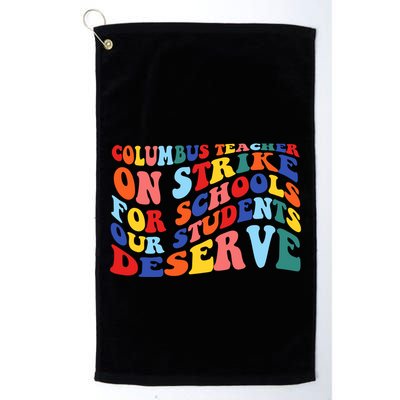 Columbus Ohio School Teachers Strike Retro Style Golf Towel