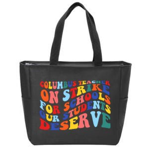 Columbus Ohio School Teachers Strike Retro Style Zip Tote Bag