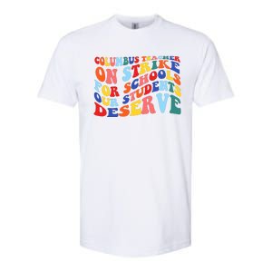 Columbus Ohio School Teachers Strike Retro Style Softstyle CVC T-Shirt