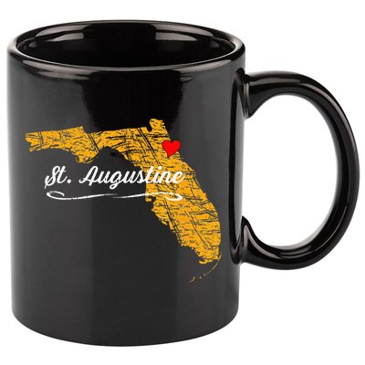 City Of St. Augustine FLORIDA Vacation Souvenir 11oz C Handle Ceramic Mug