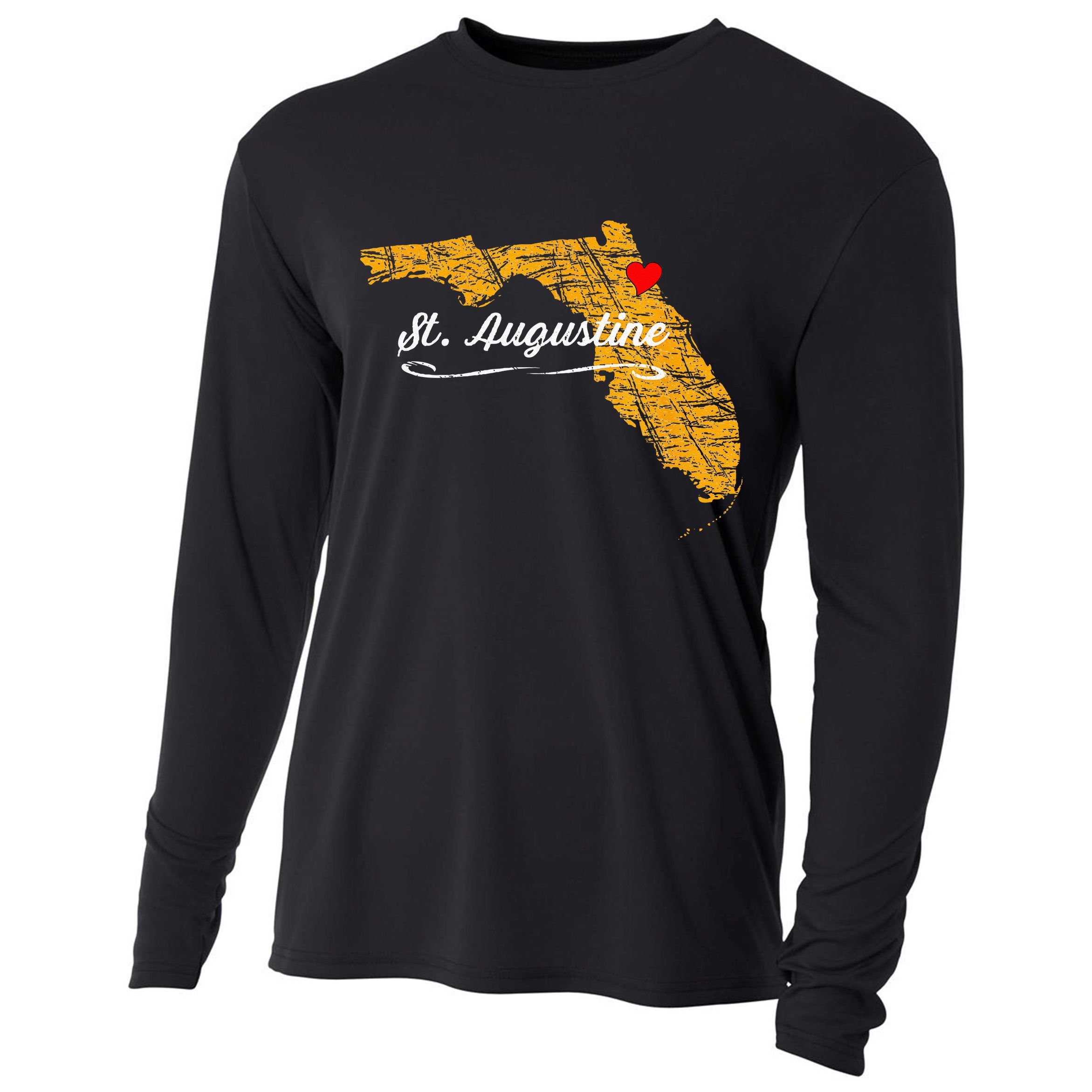 City Of St. Augustine FLORIDA Vacation Souvenir Cooling Performance Long Sleeve Crew