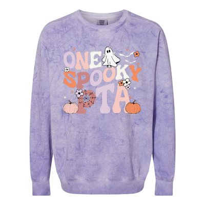 Cute One Spooky PTA Physical Therapy Assistant Halloween Colorblast Crewneck Sweatshirt