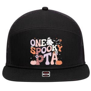 Cute One Spooky PTA Physical Therapy Assistant Halloween 7 Panel Mesh Trucker Snapback Hat