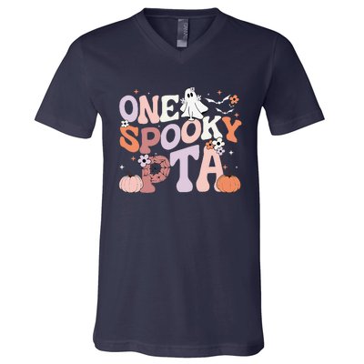 Cute One Spooky PTA Physical Therapy Assistant Halloween V-Neck T-Shirt