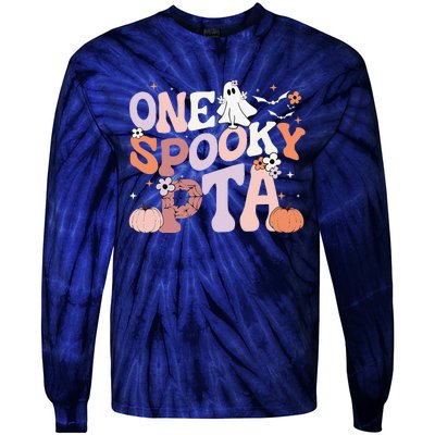 Cute One Spooky PTA Physical Therapy Assistant Halloween Tie-Dye Long Sleeve Shirt