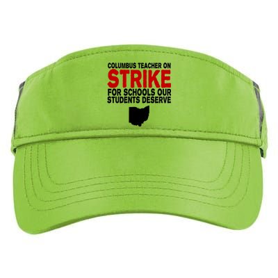 Columbus Ohio School Teachers On Strike Adult Drive Performance Visor