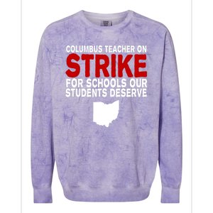 Columbus Ohio School Teachers On Strike Colorblast Crewneck Sweatshirt