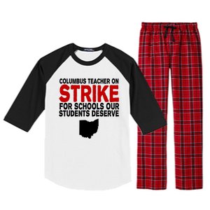 Columbus Ohio School Teachers On Strike Raglan Sleeve Pajama Set