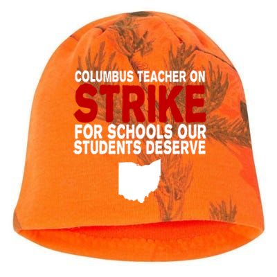 Columbus Ohio School Teachers On Strike Kati - Camo Knit Beanie