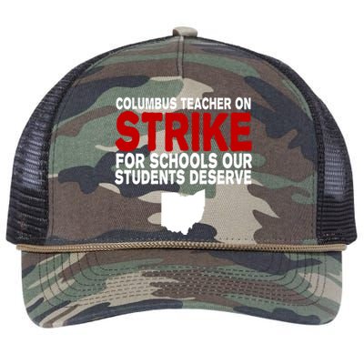 Columbus Ohio School Teachers On Strike Retro Rope Trucker Hat Cap