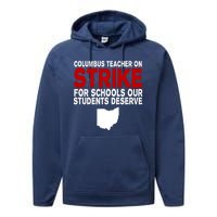 Columbus Ohio School Teachers On Strike Performance Fleece Hoodie