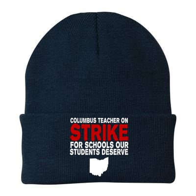 Columbus Ohio School Teachers On Strike Knit Cap Winter Beanie