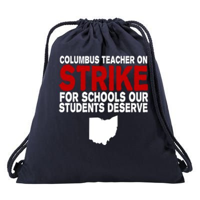 Columbus Ohio School Teachers On Strike Drawstring Bag