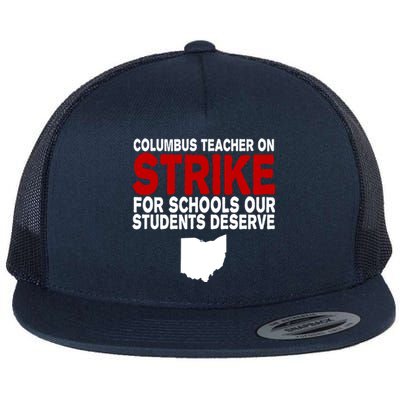 Columbus Ohio School Teachers On Strike Flat Bill Trucker Hat