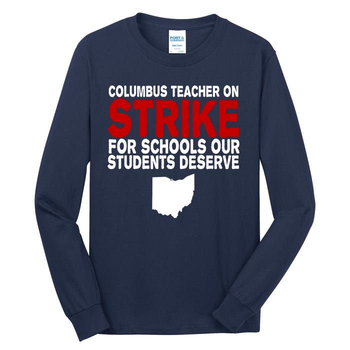 Columbus Ohio School Teachers On Strike Tall Long Sleeve T-Shirt