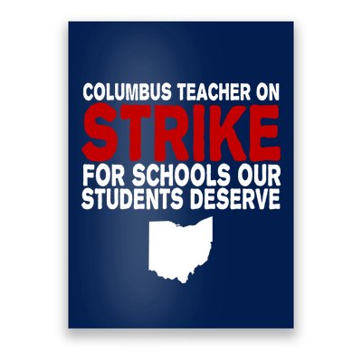 Columbus Ohio School Teachers On Strike Poster