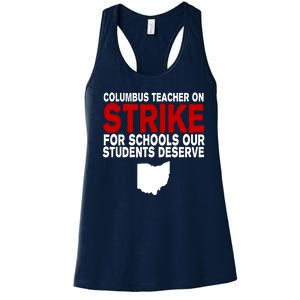 Columbus Ohio School Teachers On Strike Women's Racerback Tank