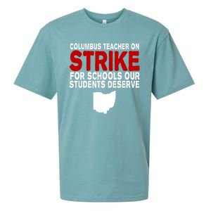 Columbus Ohio School Teachers On Strike Sueded Cloud Jersey T-Shirt