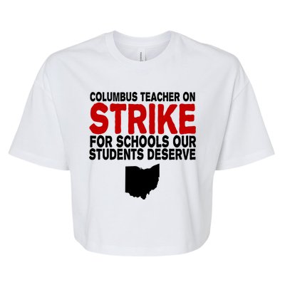 Columbus Ohio School Teachers On Strike Bella+Canvas Jersey Crop Tee