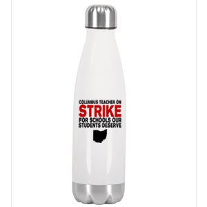 Columbus Ohio School Teachers On Strike Stainless Steel Insulated Water Bottle