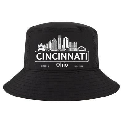 Cincinnati Ohio Skyline Travel To Cincinnati Cool Comfort Performance Bucket Hat