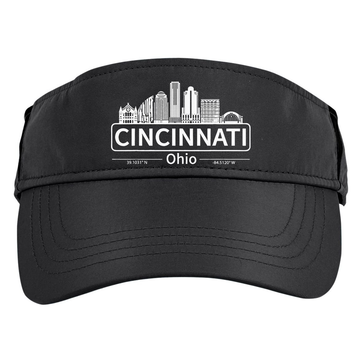 Cincinnati Ohio Skyline Travel To Cincinnati Adult Drive Performance Visor