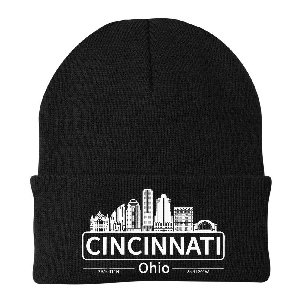 Cincinnati Ohio Skyline Travel To Cincinnati Beanie