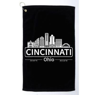 Cincinnati Ohio Skyline Travel To Cincinnati Golf Towel