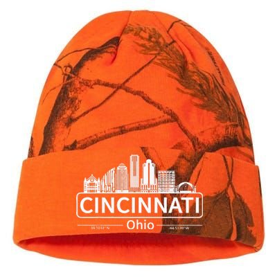 Cincinnati Ohio Skyline Travel To Cincinnati Kati Licensed 12" Camo Beanie