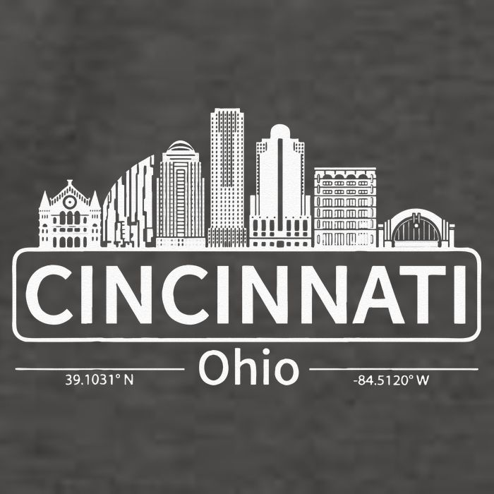 Cincinnati Ohio Skyline Travel To Cincinnati Vector Backpack